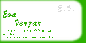 eva verzar business card